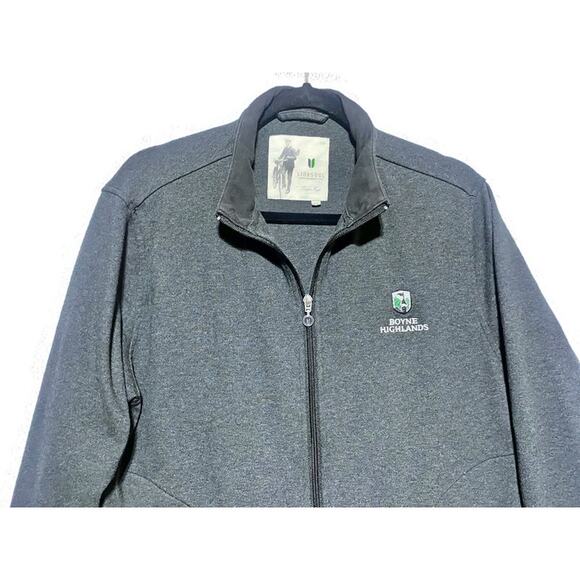 Boyne Highlands Linksoul Zip Up Jacket Men's Medium Gray John Ashworth and Co - Picture 3 of 7